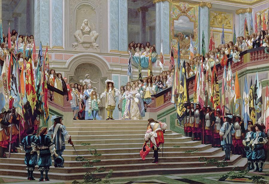  Réception du Grand Condé par Louis XIV à Versailles » est une peinture de Jean-Léon Gérôme.