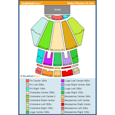 Microsoft Theater plan de la salle