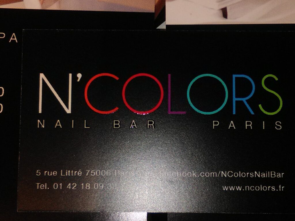 N'Colors Paris carte de visite