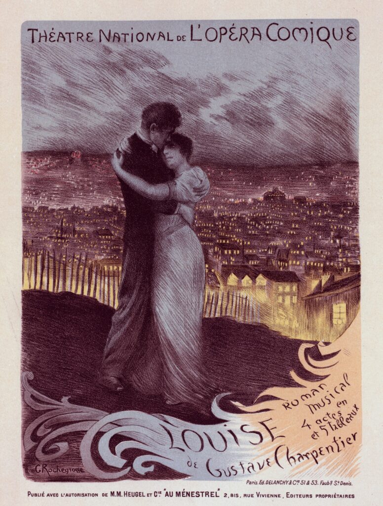 Affiche de L’Opéra-Comique ‘Louise’, 1900
