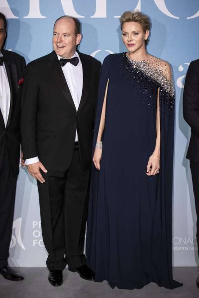 La princesse Charlène de Monaco et le prince Albert II de Monaco ont assisté au Gala pour l'Océan Mondial 2018 mercredi (26 septembre) à Monte-Carlo, Monaco.