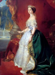 Portrait de l'impératrice Eugénie en robe de cour par Franz Xaver Winterhalter