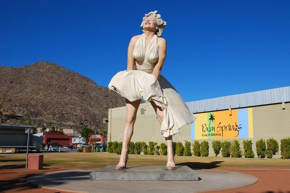Palm Springs la statue géante de Marilyn Monroe