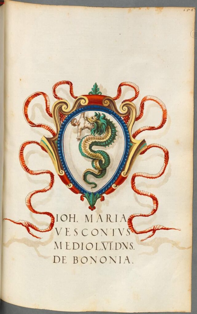 blason de Maria Visconti avec la Biscione source Staatsbibliothek München [Deutschland] 2007-2023 Bildähnlichkeitssuche