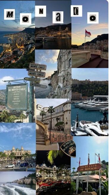 L'architecture à Monaco . Collage Pinterest