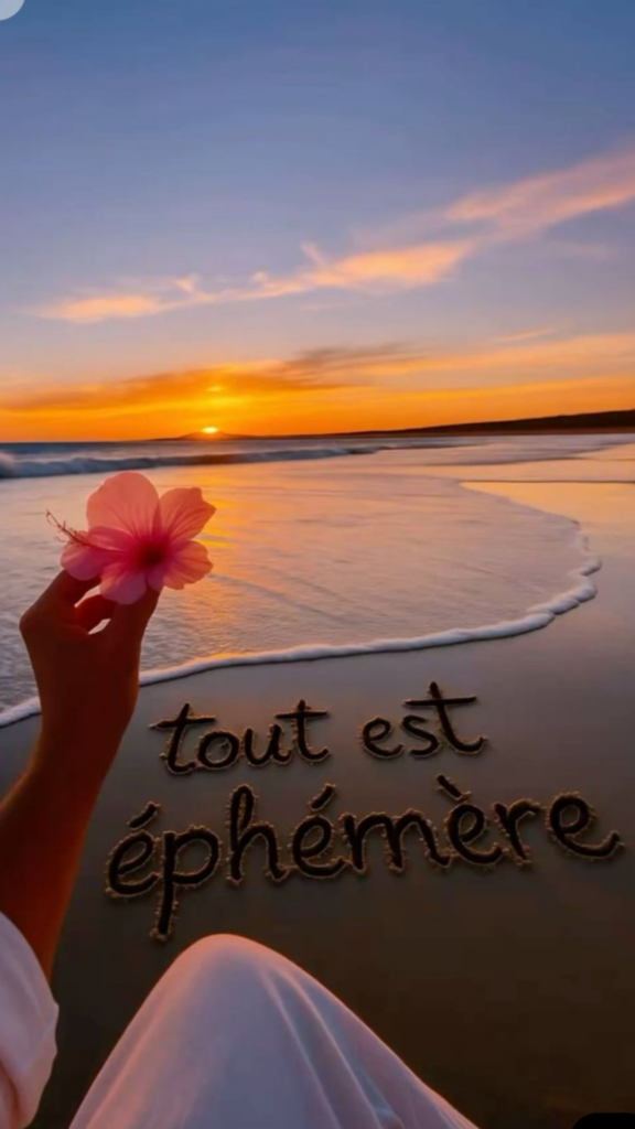 Mes condoléances-tout est éphémère