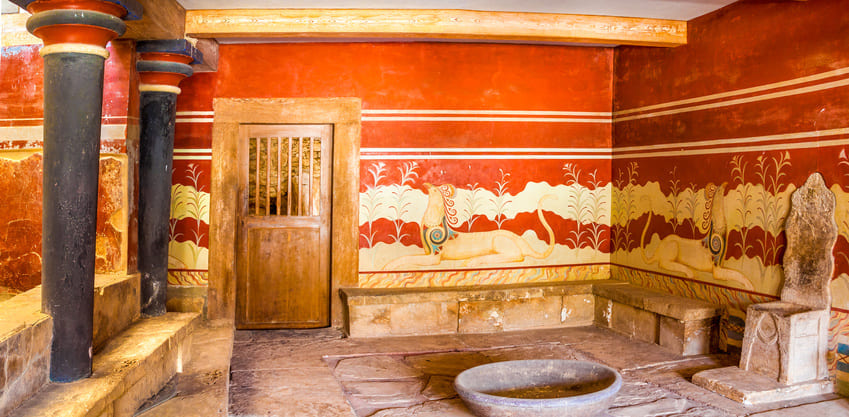 Knossos, salle du trône, Crète, Grèce