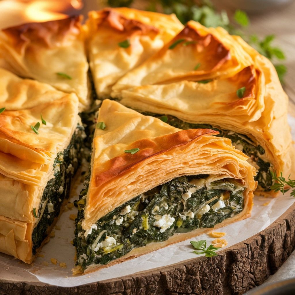 Spanakopita  La tarte aux épinards grecque