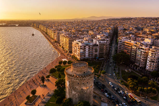 Vue aérienne de Thessalonique