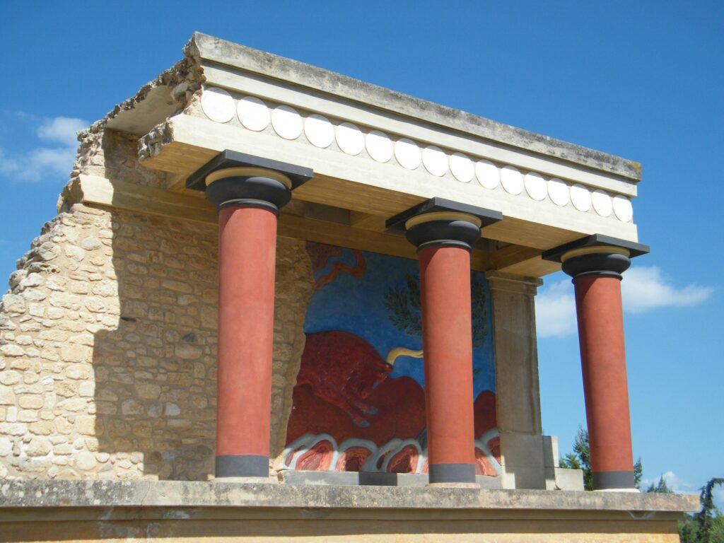 Knossos, colonnes