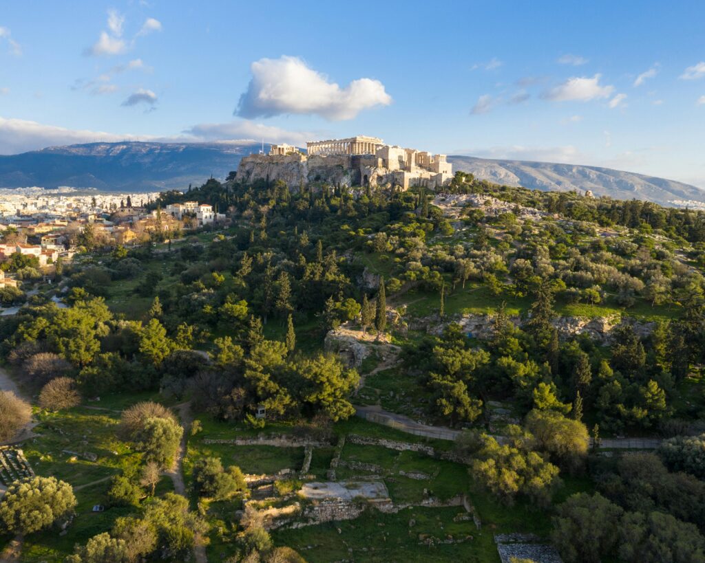 Athénes vue de la ville