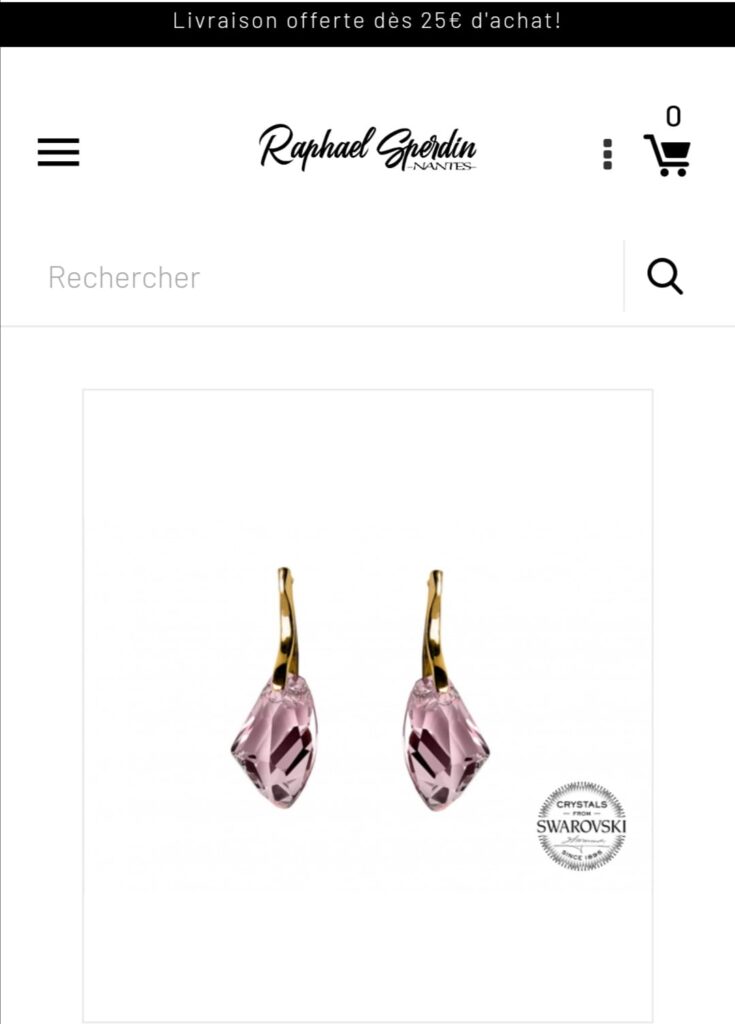 Bijoux homme, femme, fantaisie avec le cristal @swarovski