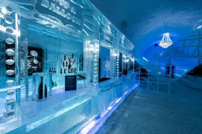 Intérieur du Ice Hotel Jukkasjärvi 