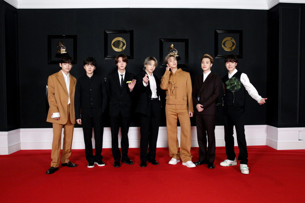 BTS  Red Carpet Grammys 2021