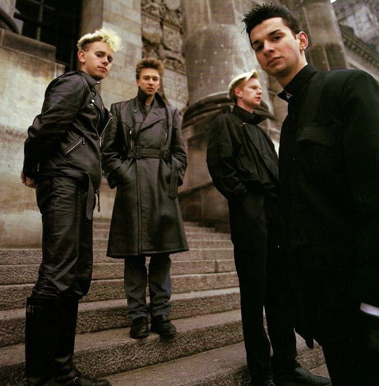 Martin Gore, Alan Wilder, Andy Fletcher and Dave Gahan of Depeche Mode, 1987. Photographed by Anton Corbijn