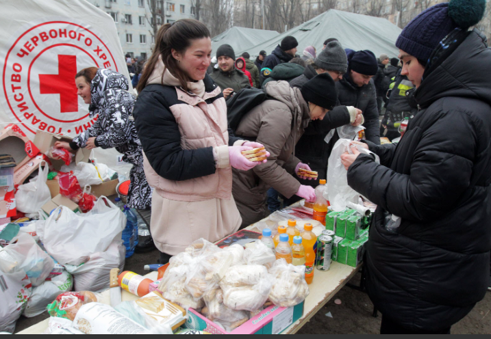 croix rouge en Ukraine aide humanitaire