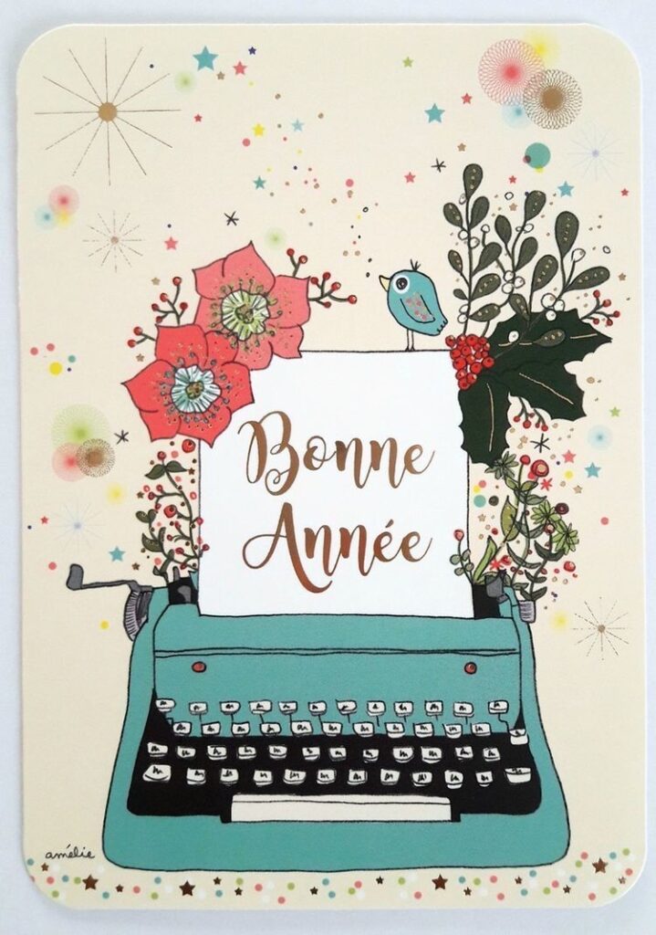 écrire des voeux de bonne année . Artiste Amélie Laffaiteur