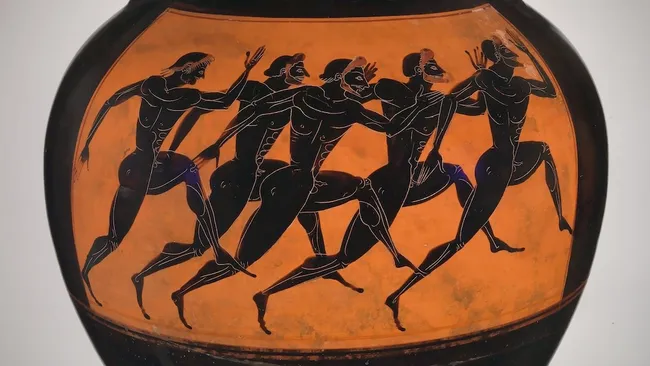 Amphore du prix panathénaïque : Un pot rempli d'huile d'olive décerné lors des Jeux olympiques de la Grèce antique