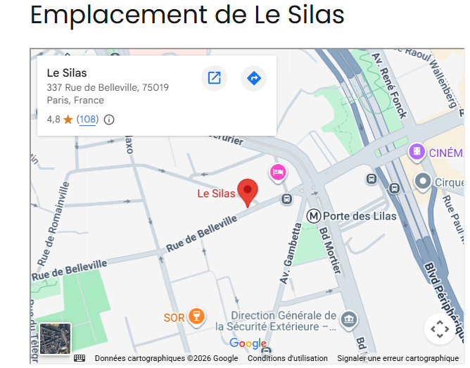 Repérer le Silas sur une carte