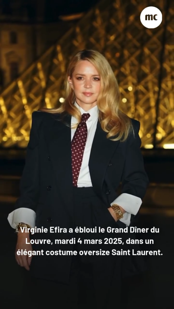 Le mardi 4 mars 2025, le Louvre accueillait son Grand Dîner dans l’enceinte du musée. L’événement a réuni tout le gotha international dans les galeries du musée. Source Marie-Claire