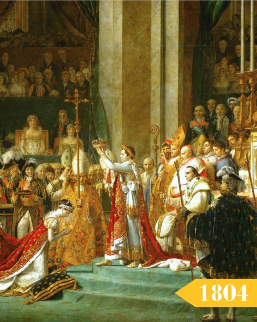 1804 Couronnement de Napoléon 1er, le Pape Pie VII